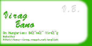 virag bano business card